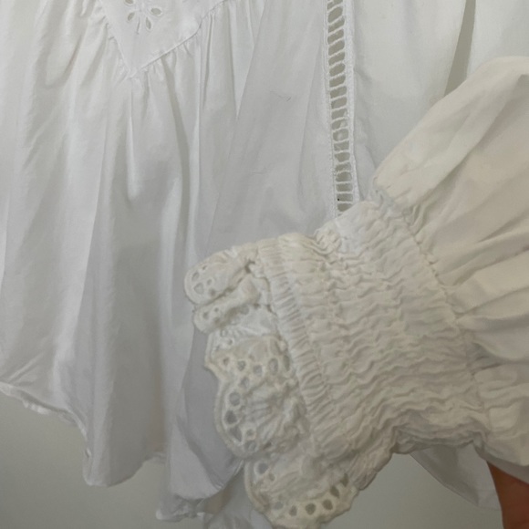 H&M cotton high neck blouse sz XS - Picture 4 of 6